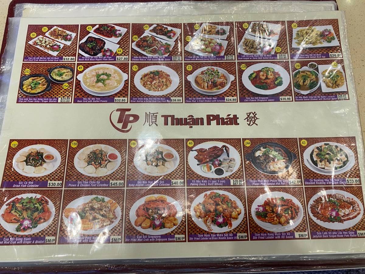 Thuan Phat menu