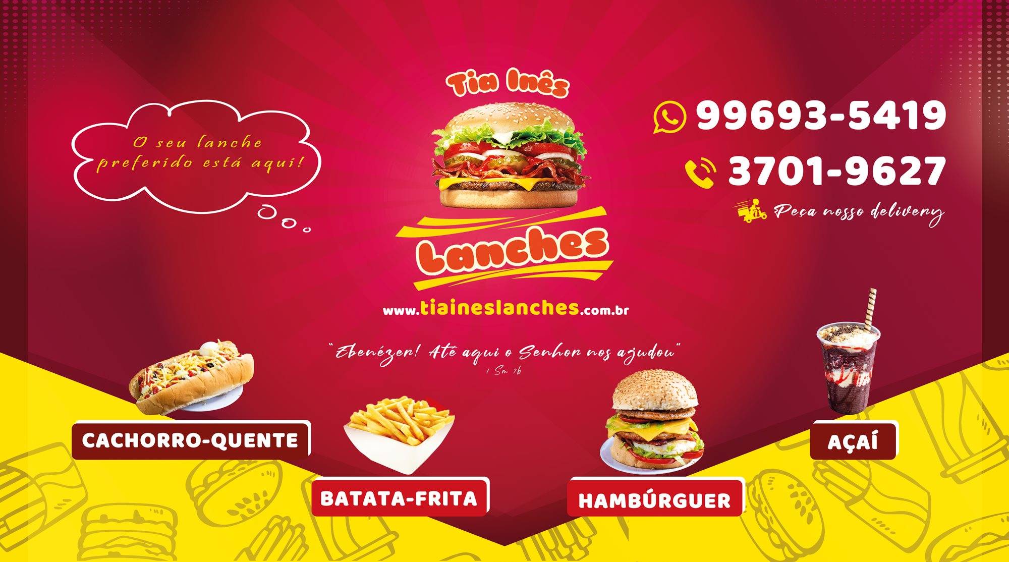 Tia Inês Lanches cardápio