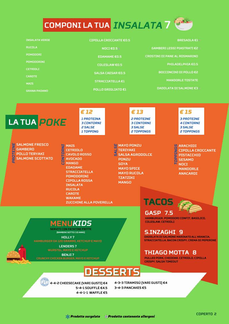 Menu di Timeout - Play Around Food 