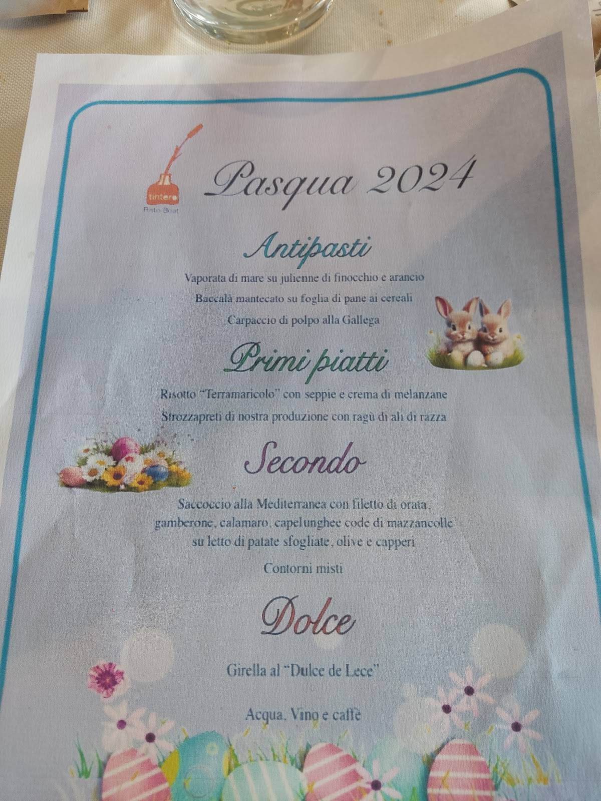 Menu di Tintero Boat - Italian Fish Restaurant 