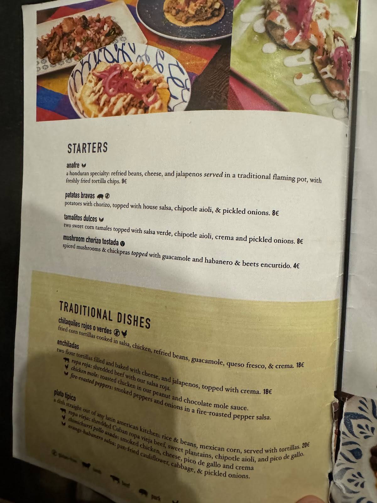 Menu di To Je Tako Mexican Restaurant 