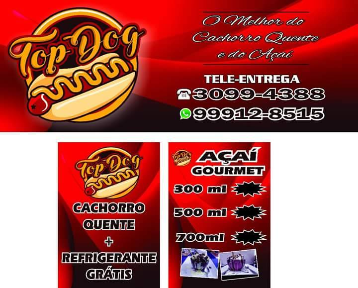 TopDog Lanches cardápio