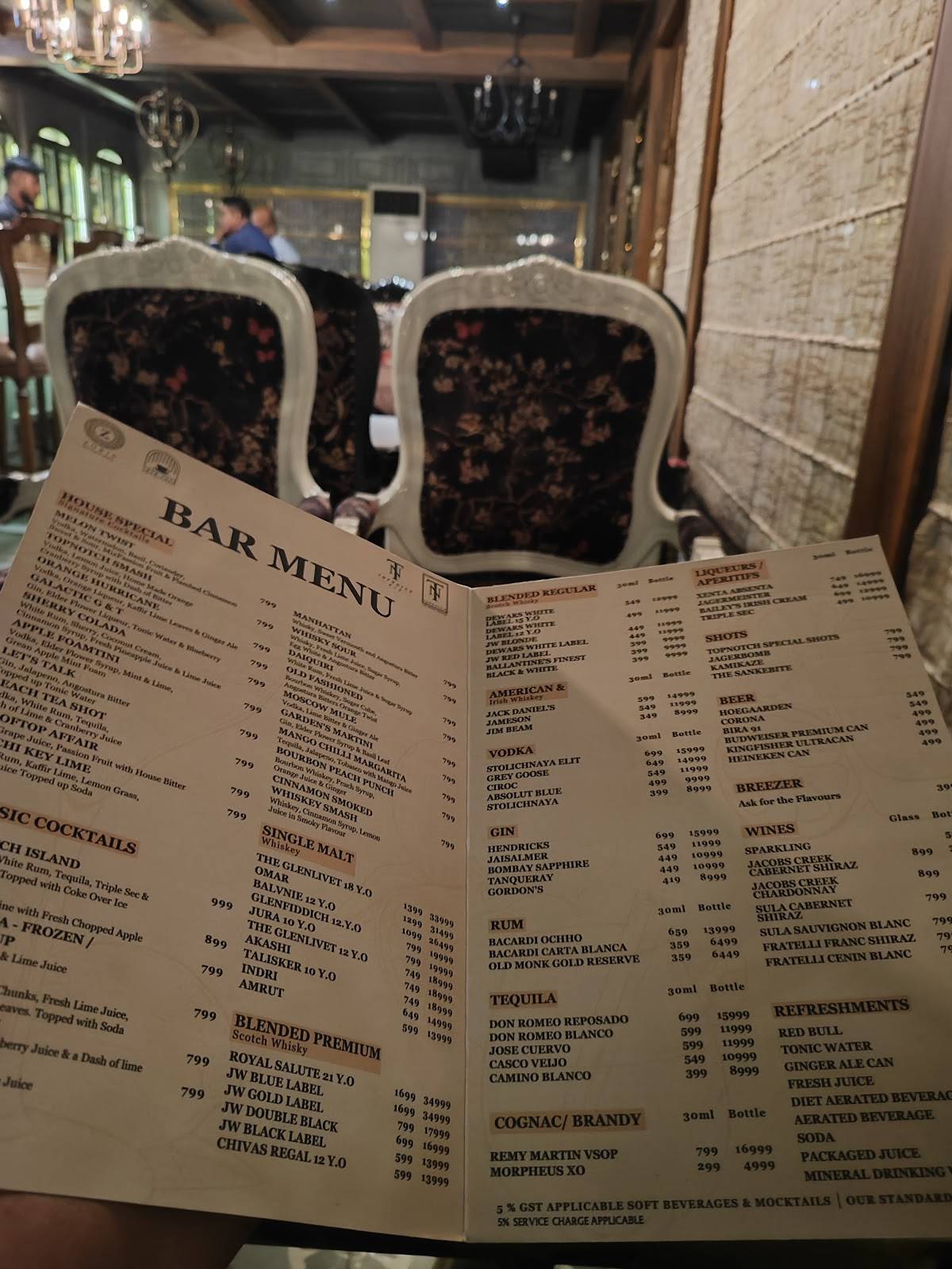 TopNotch menu