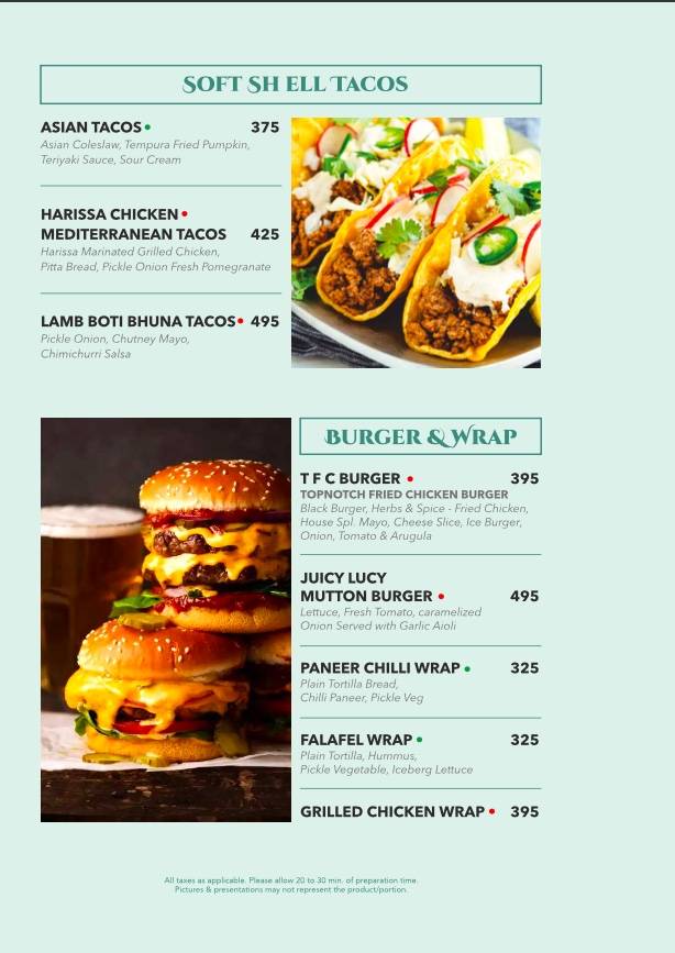 TopNotch menu
