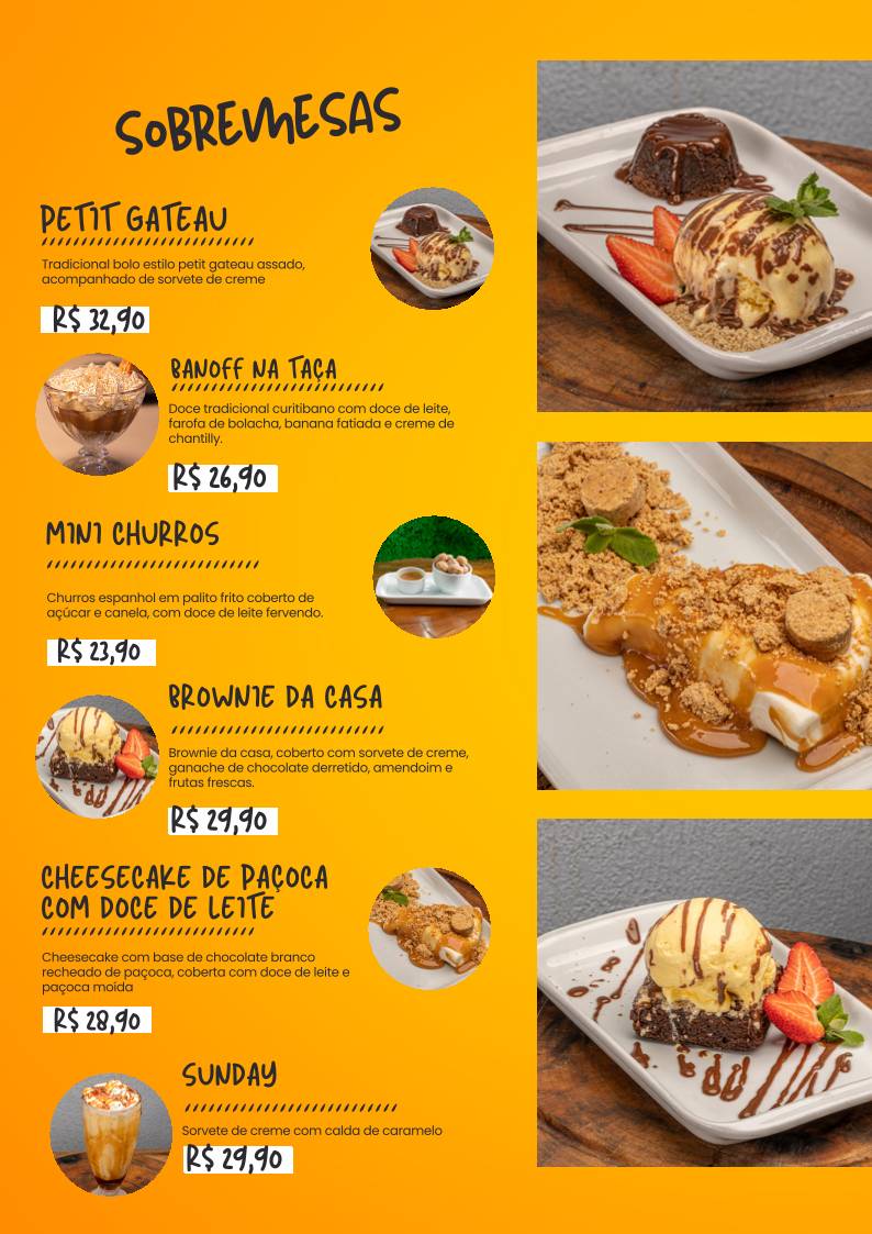 Tora Bar e Restaurante cardápio