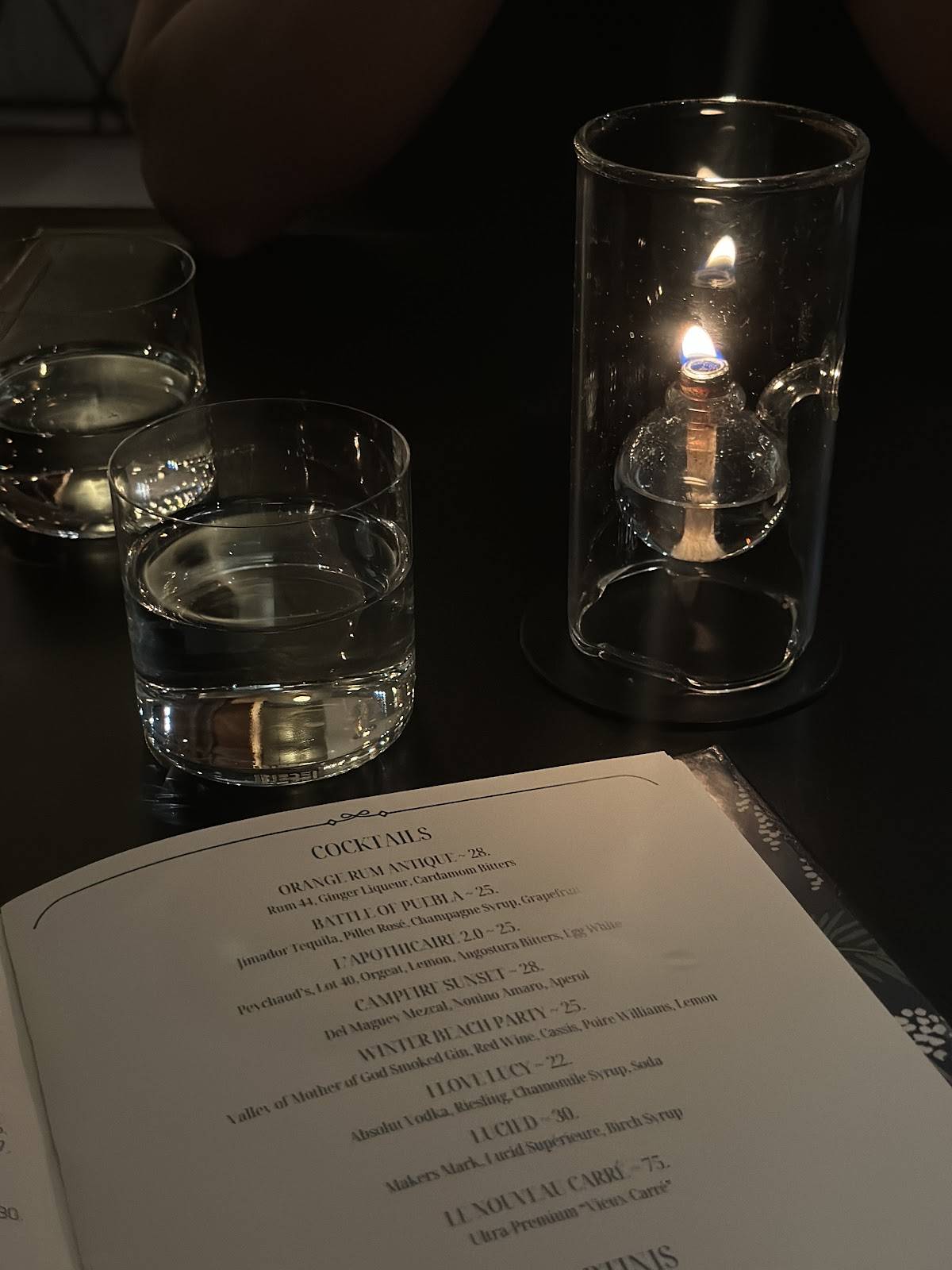 Menu de Lucie