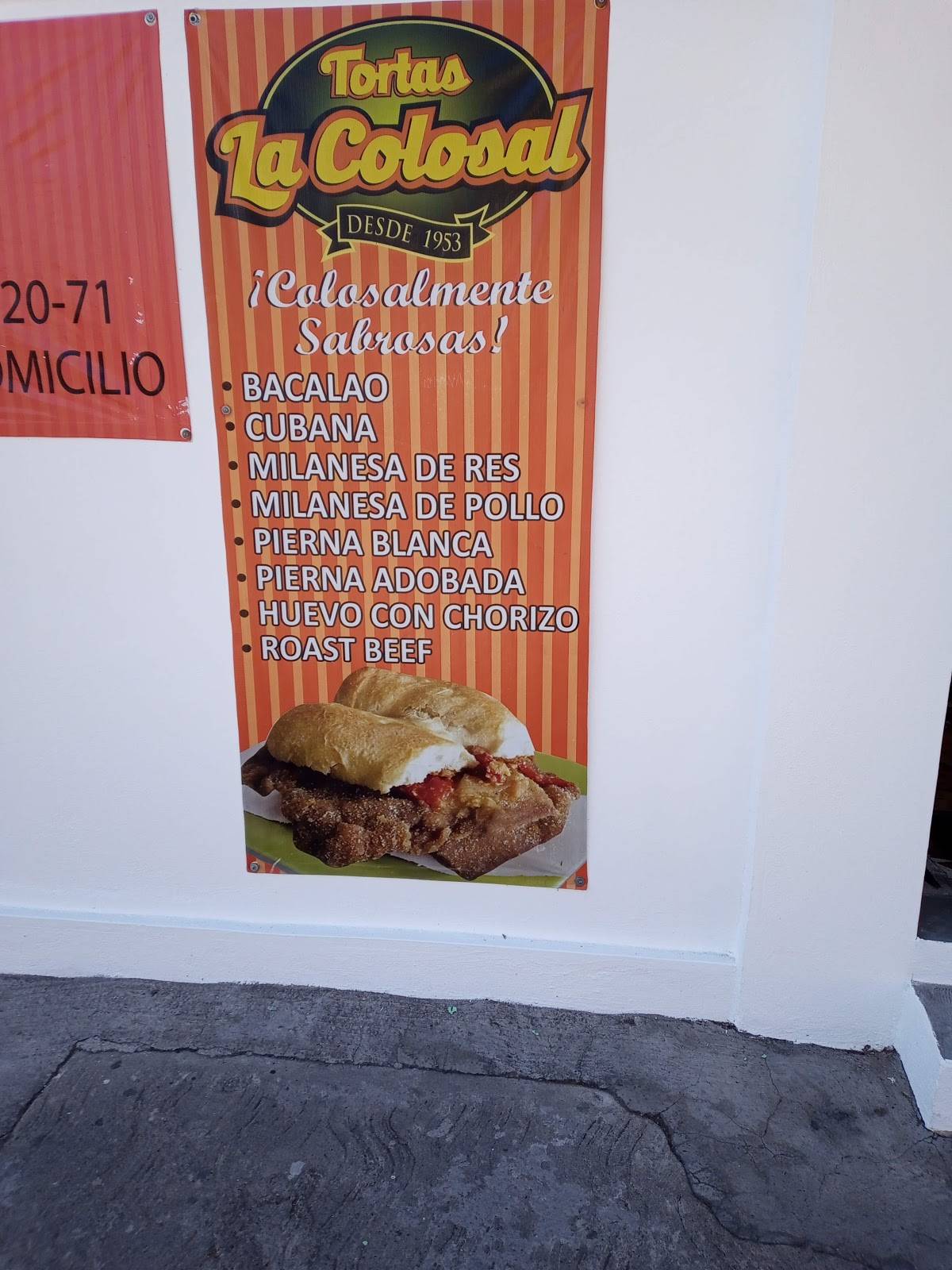 Menu at Tortas La Colosal restaurant, Puebla City, Blvrd Circunvalación
