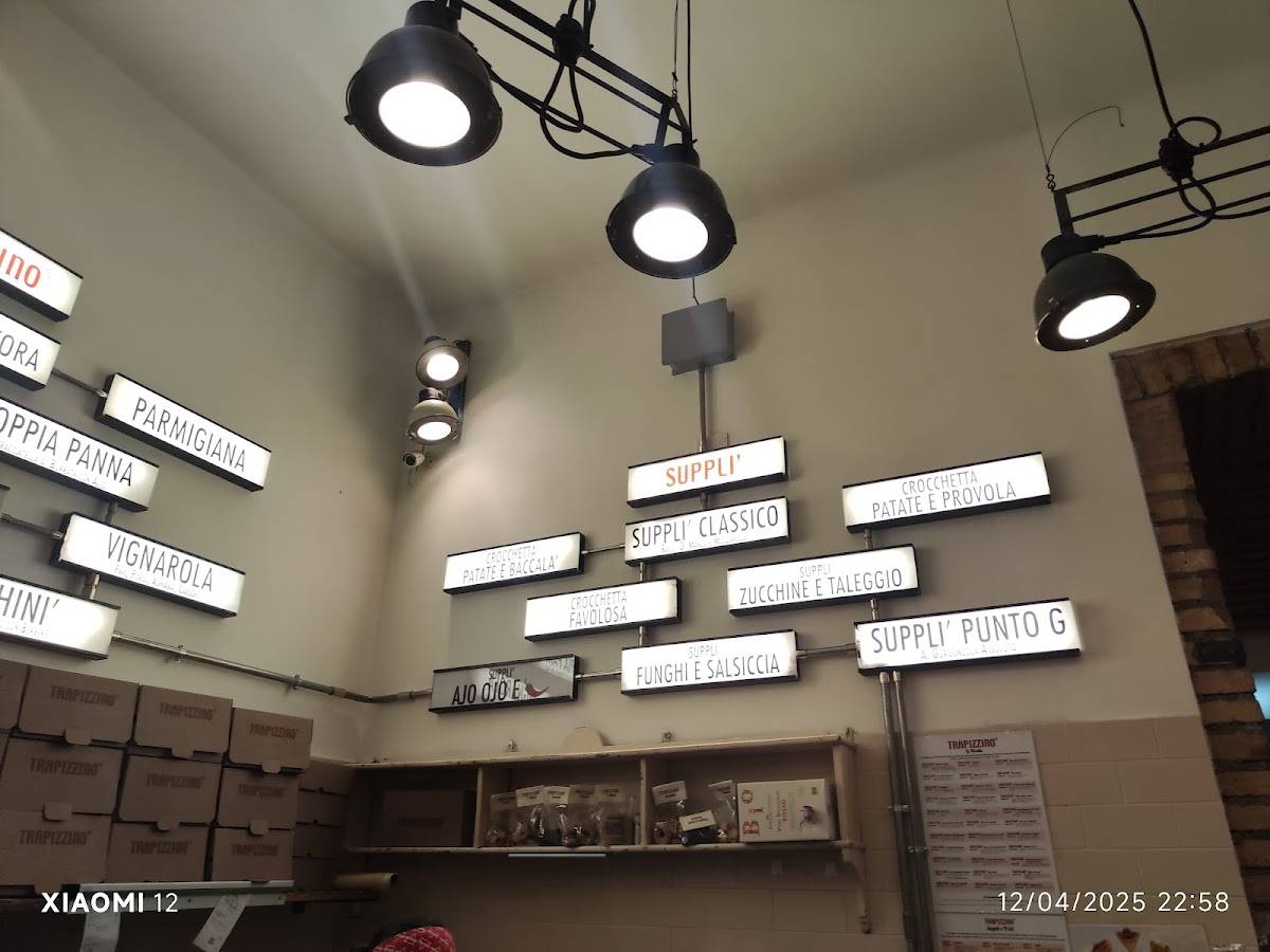 Menu di Trapizzino Ponte Milvio 