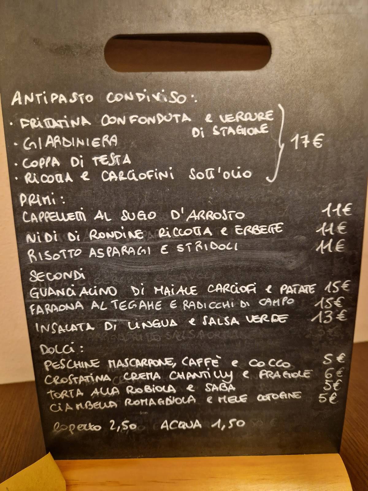 Menu di Trattoria La Rosola 