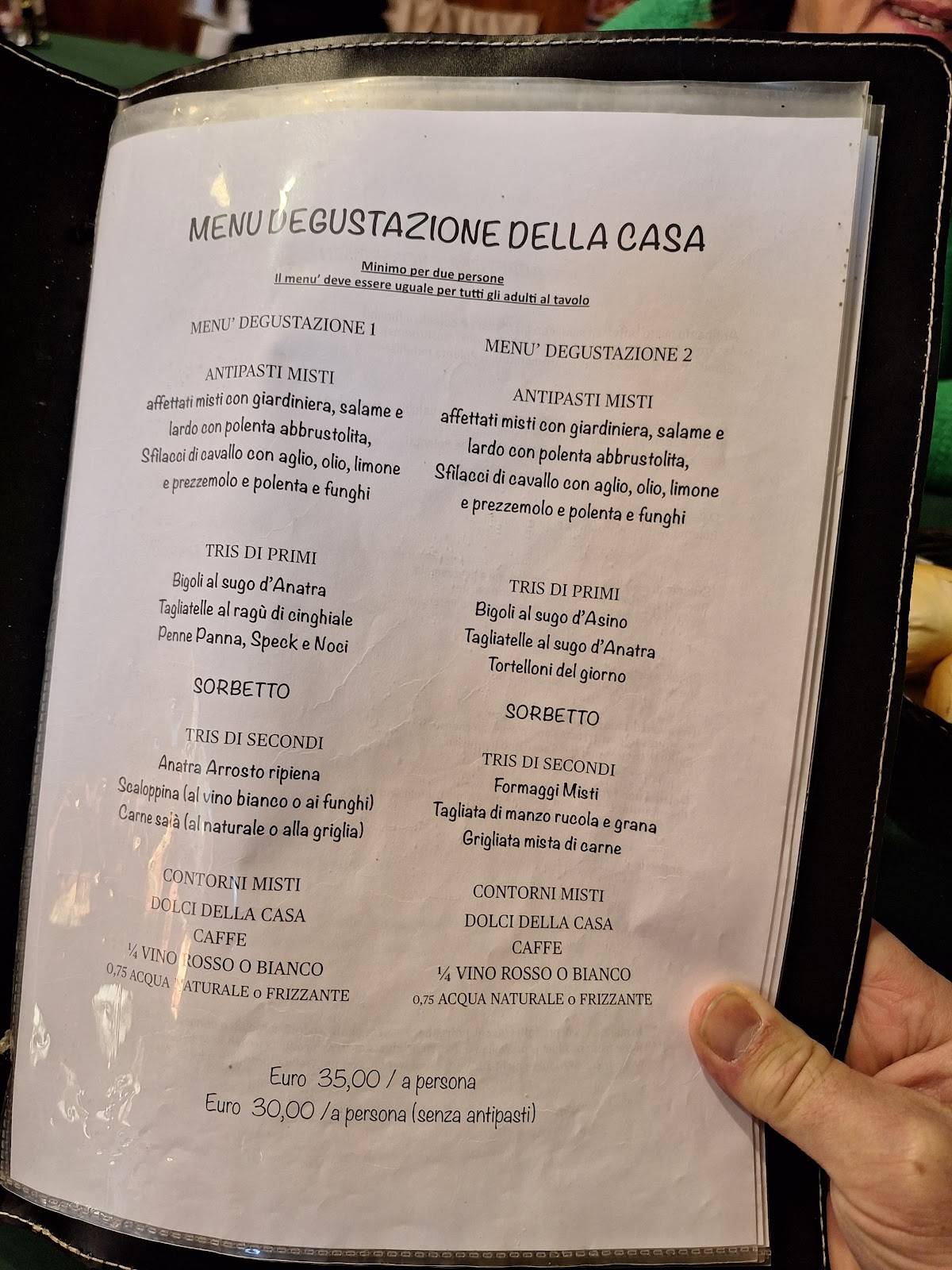 Menu di Trattoria dal Pansa 