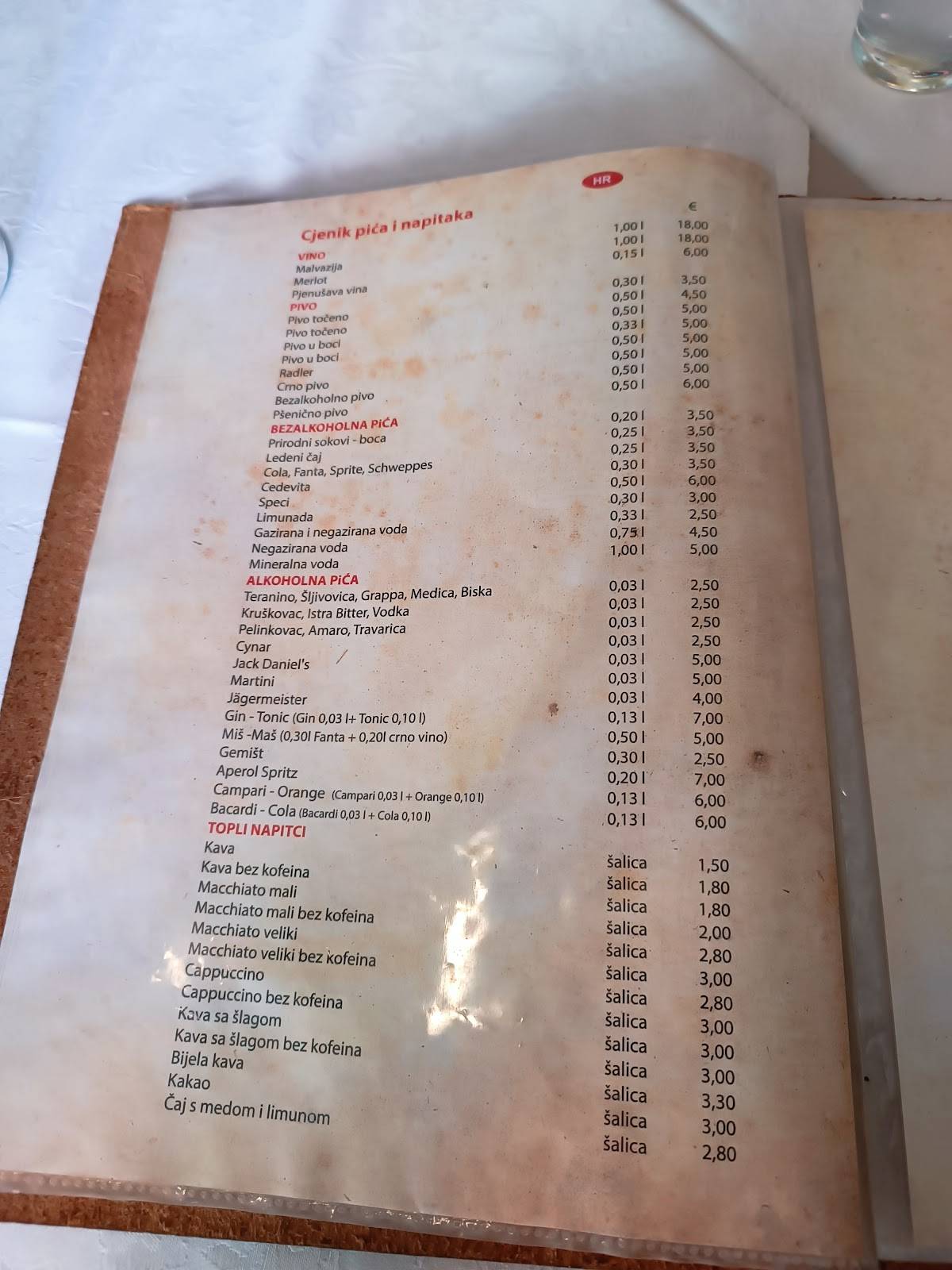 Menu di Tri Palme 