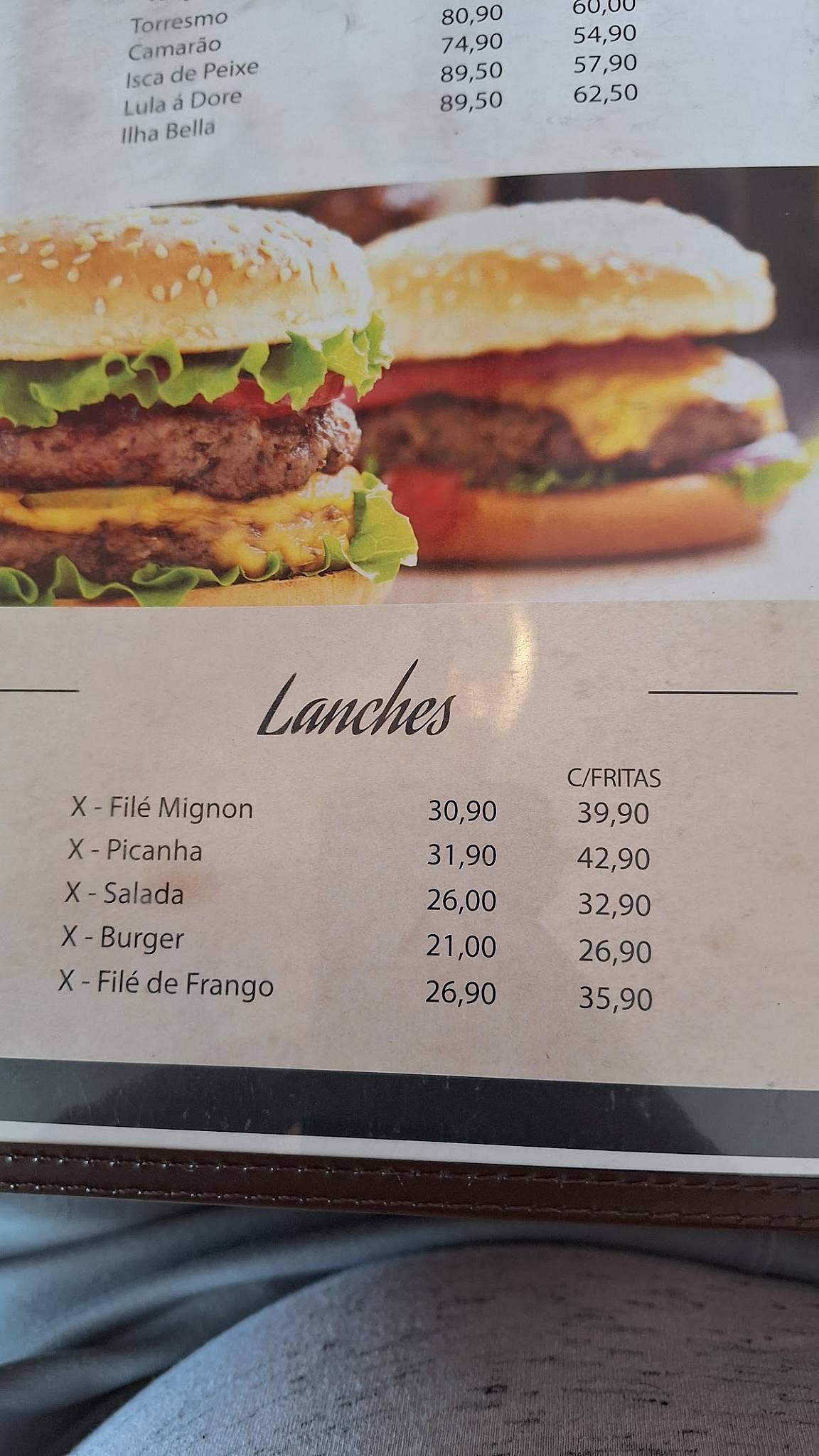Triângulo do Chopp cardápio
