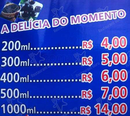 Menu em Tribo do Açaizeiro restaurante, Brasília