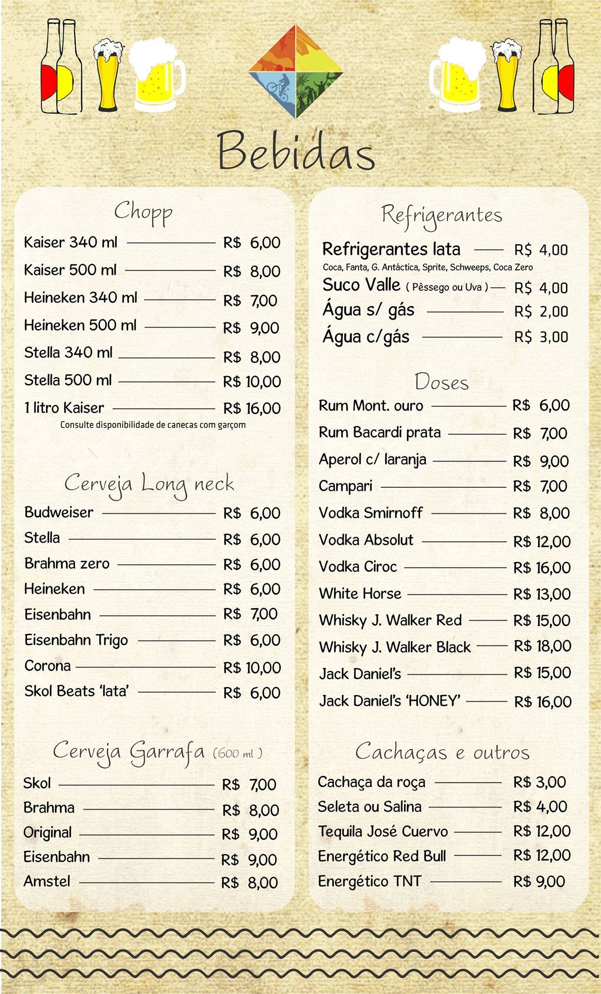Tropicalia Lounge cardápio