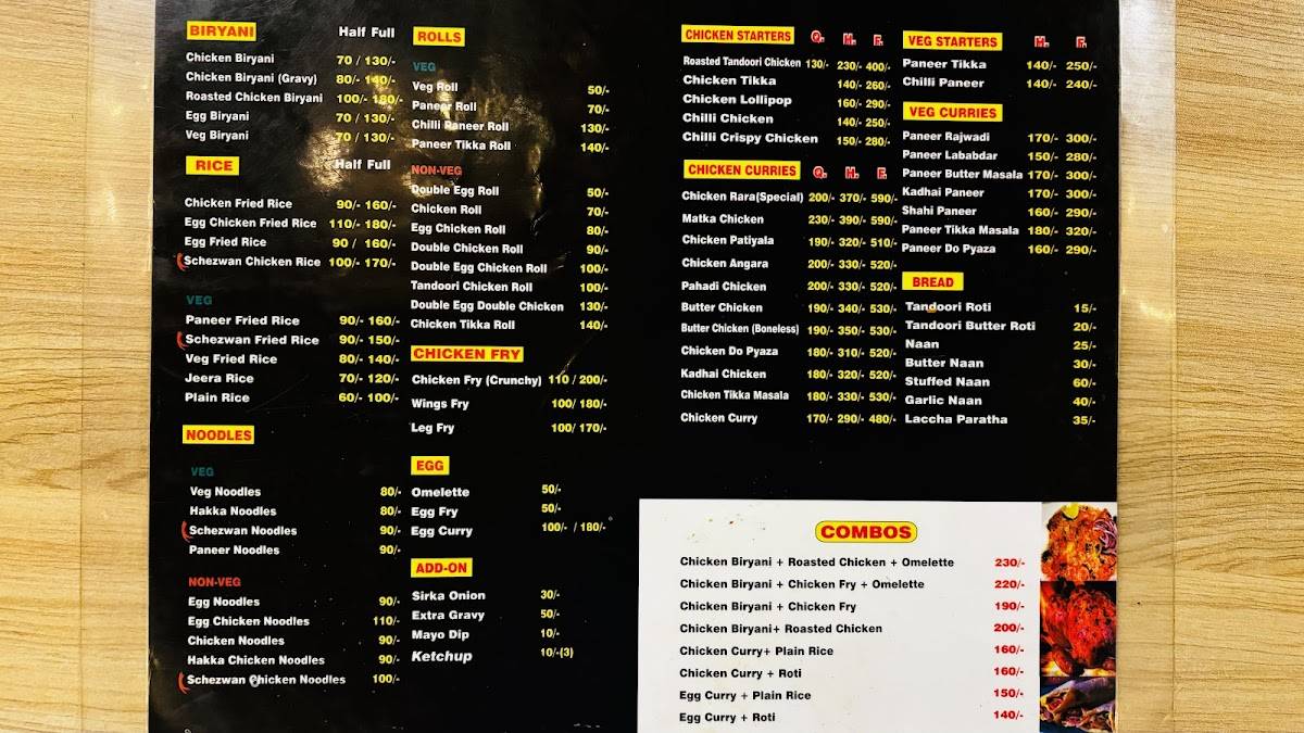 Tuning fork menu