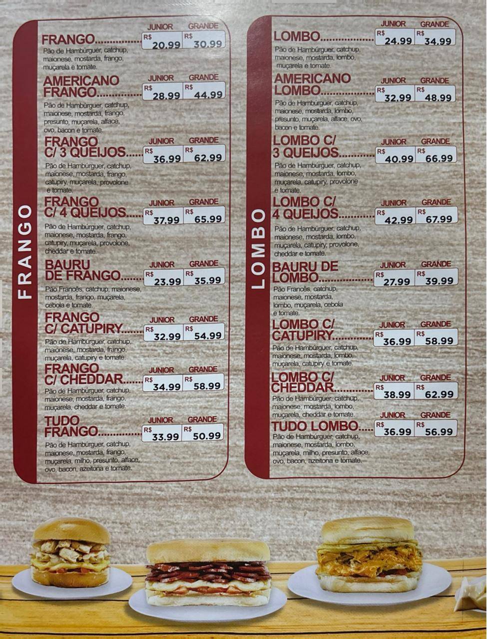 Turbo Lanches cardápio