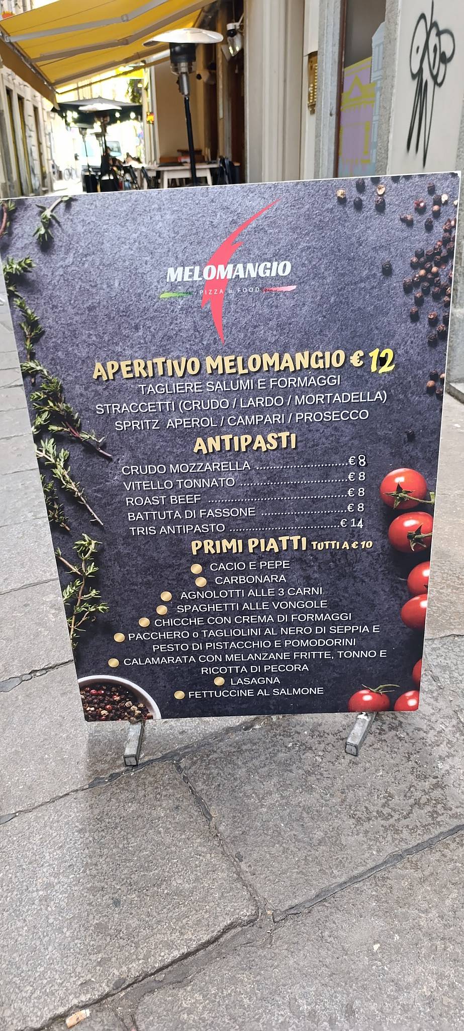 Menu di Melomangio 