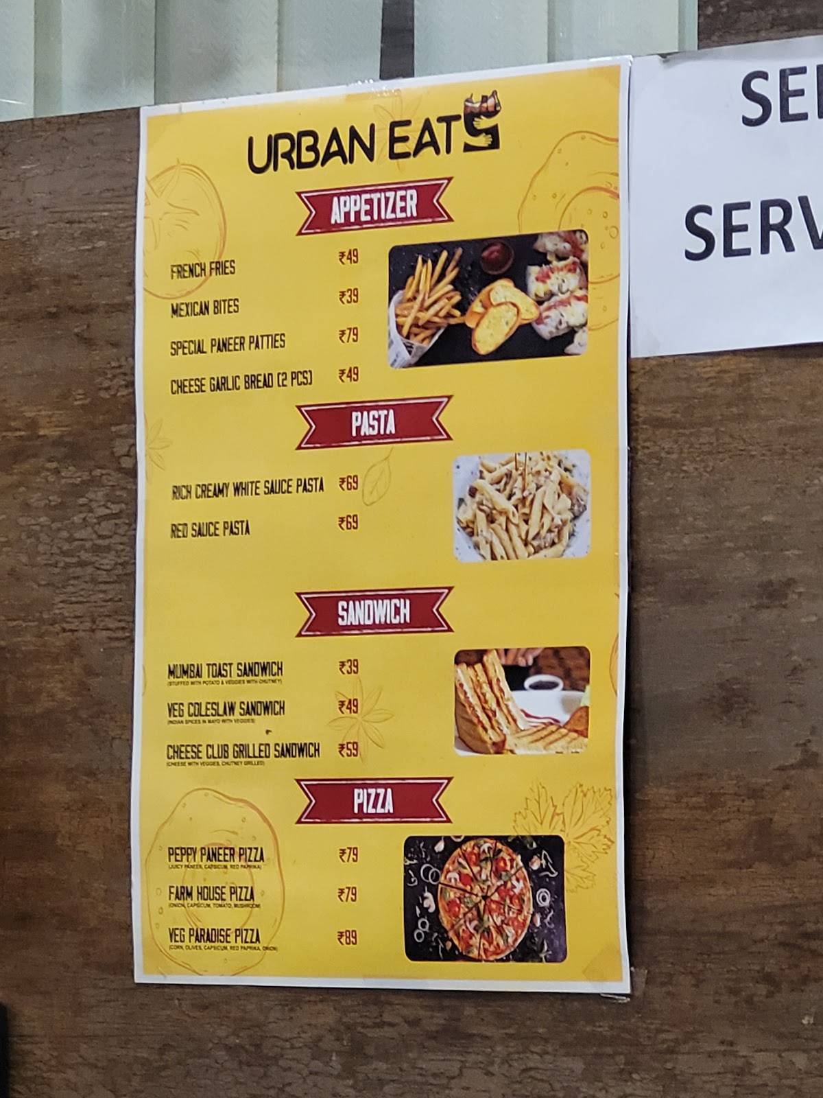 URBAN EATS menu