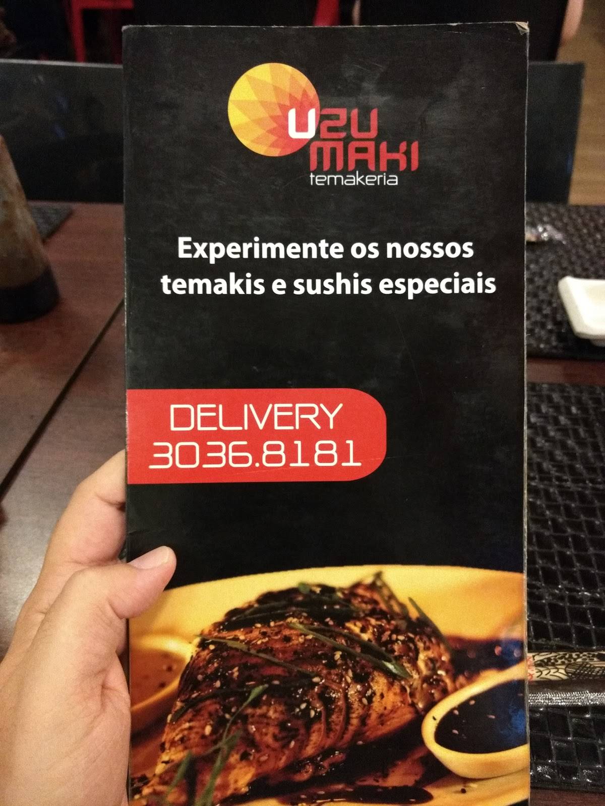Uzumaki Temakeria Caxangá cardápio
