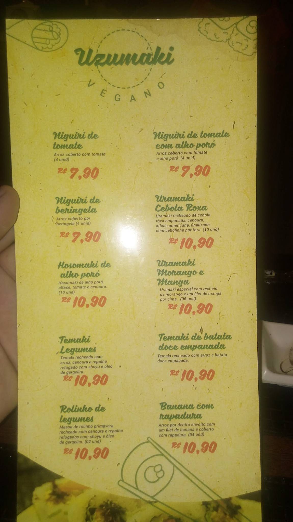 Uzumaki Temakeria Caxangá cardápio
