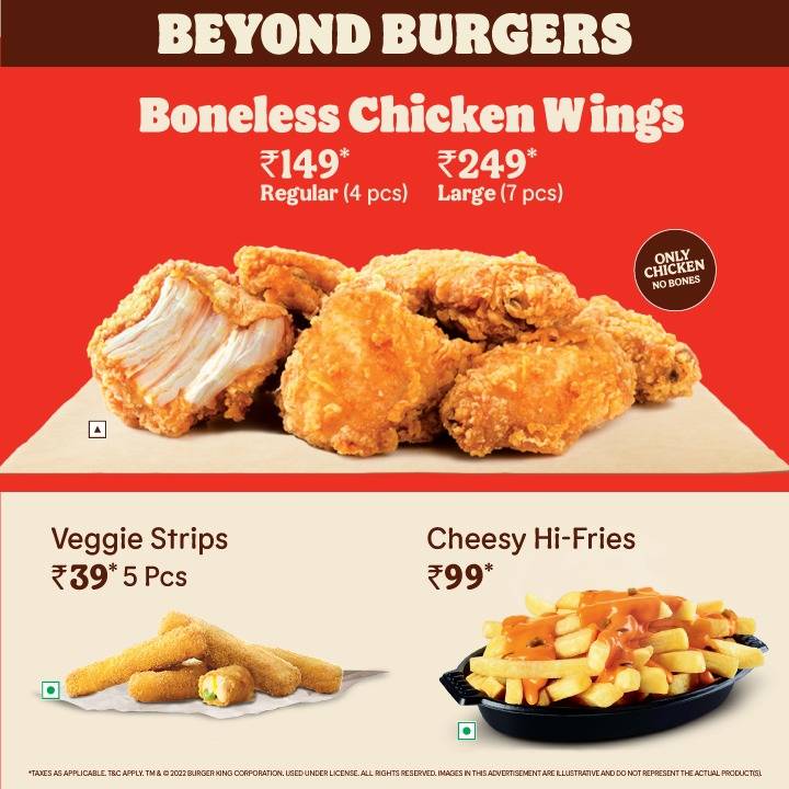 Burger King menu