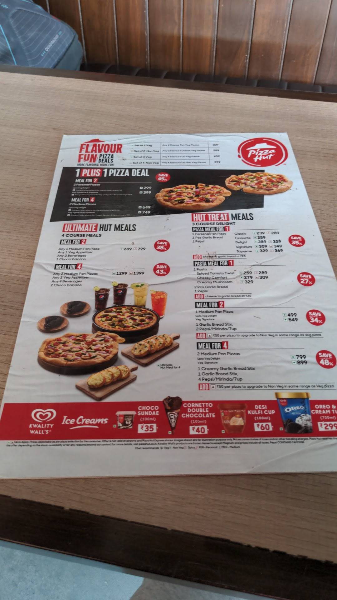 Pizza Hut Paharia Road, Varanasi menu