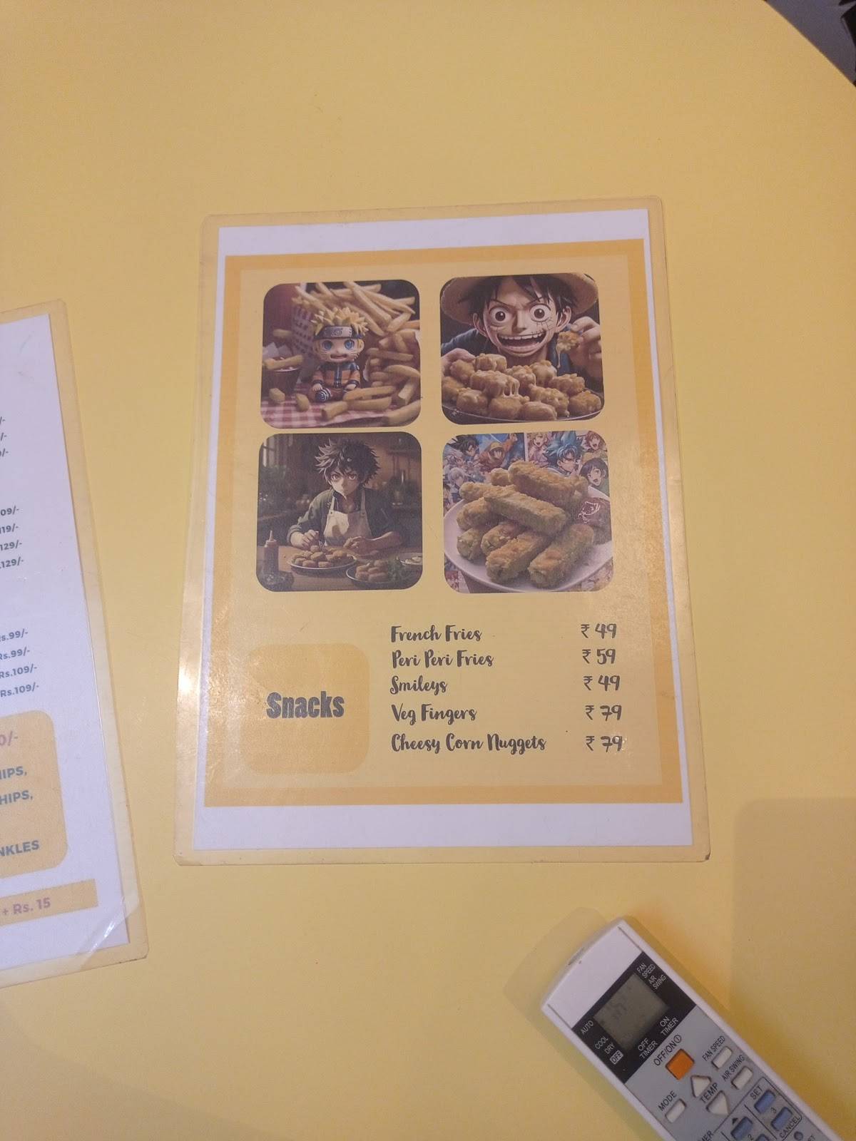 Vellore Waffles menu