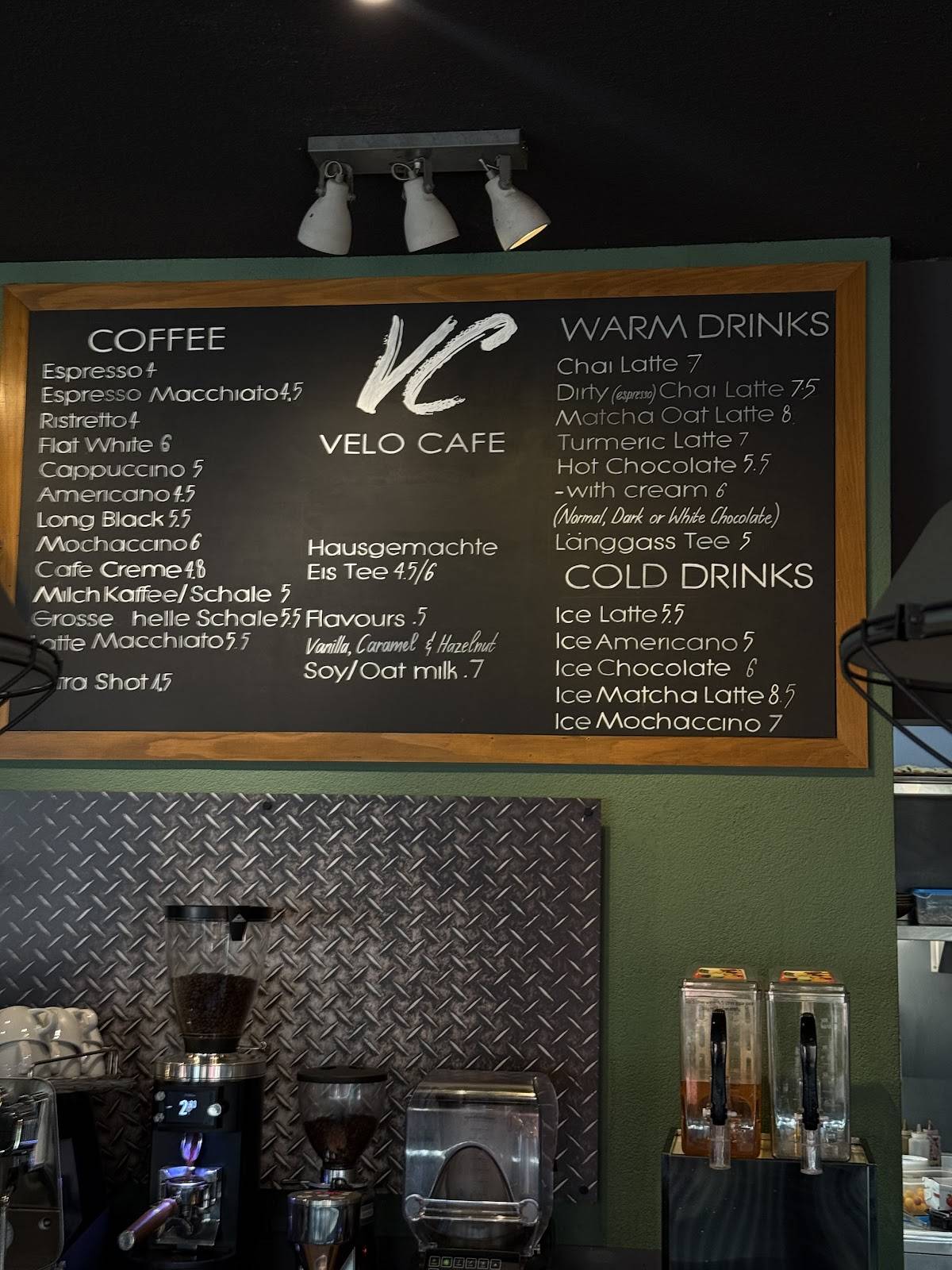 Menu di Velo Cafe 