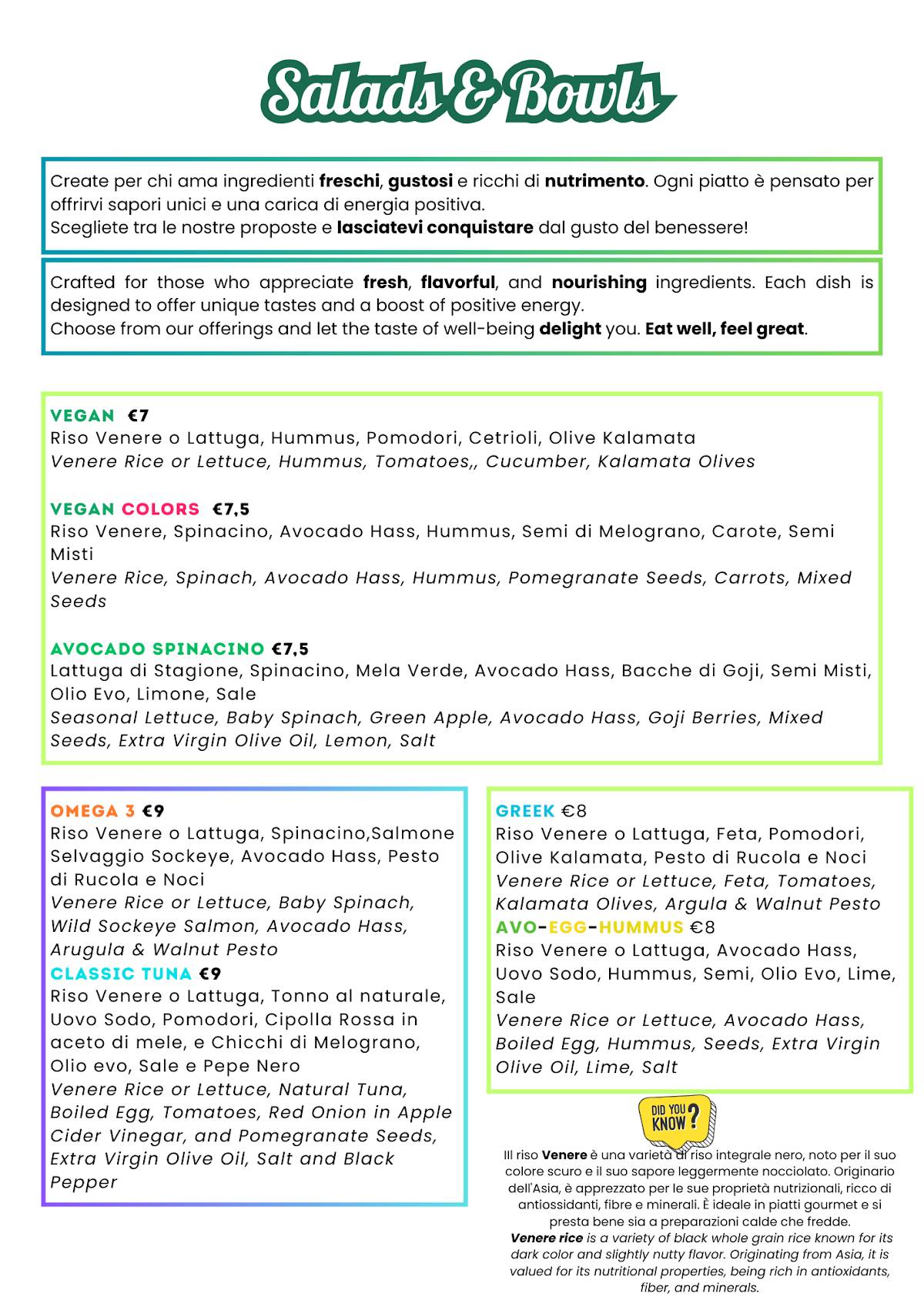 Menu di Very Açai 