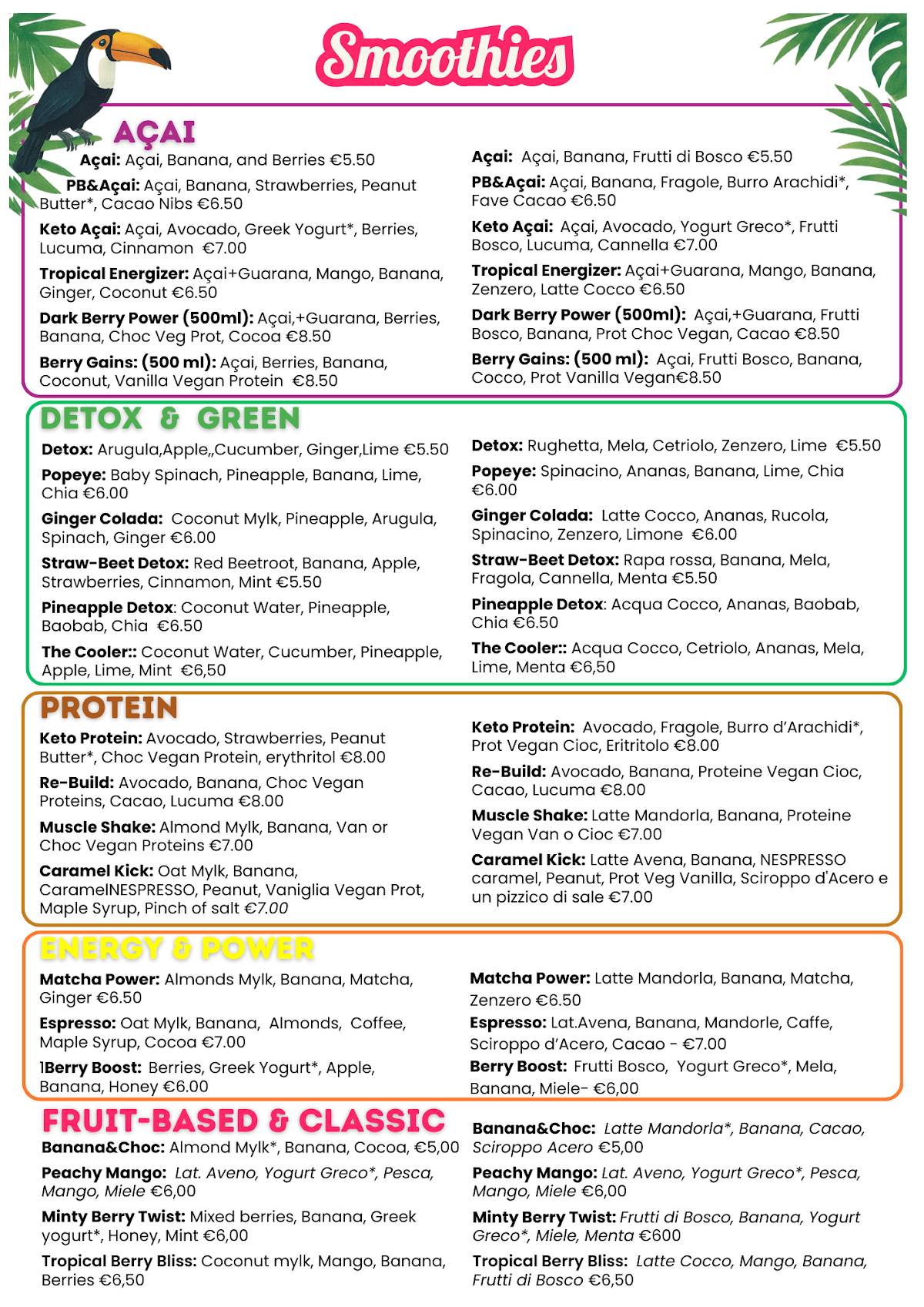 Menu di Very Açai 