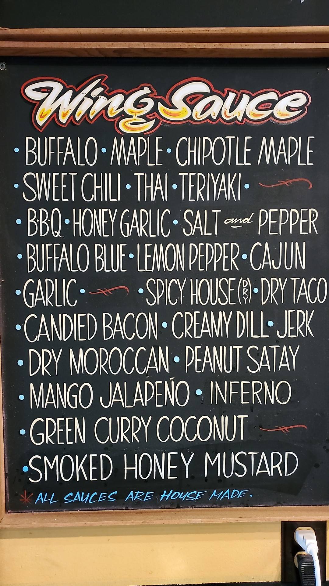 Menu de The Tartan Toque