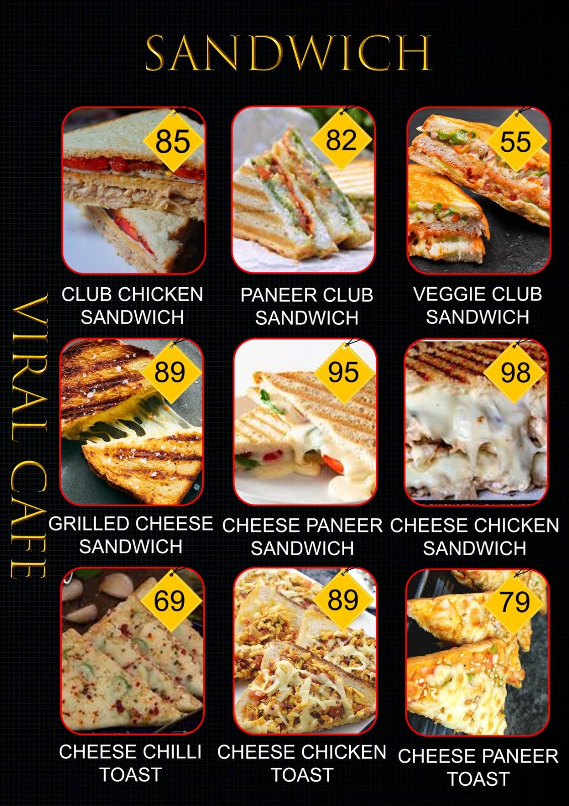 Viral Cafe menu