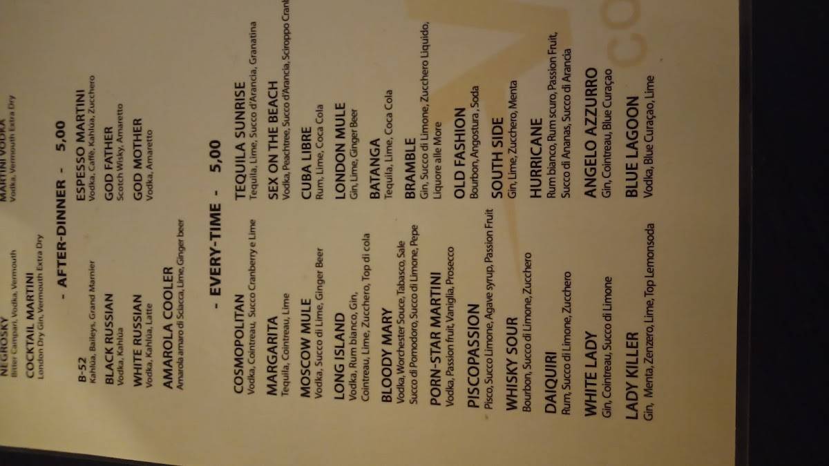 Menu di Vivizio di Domenico Giaimo 