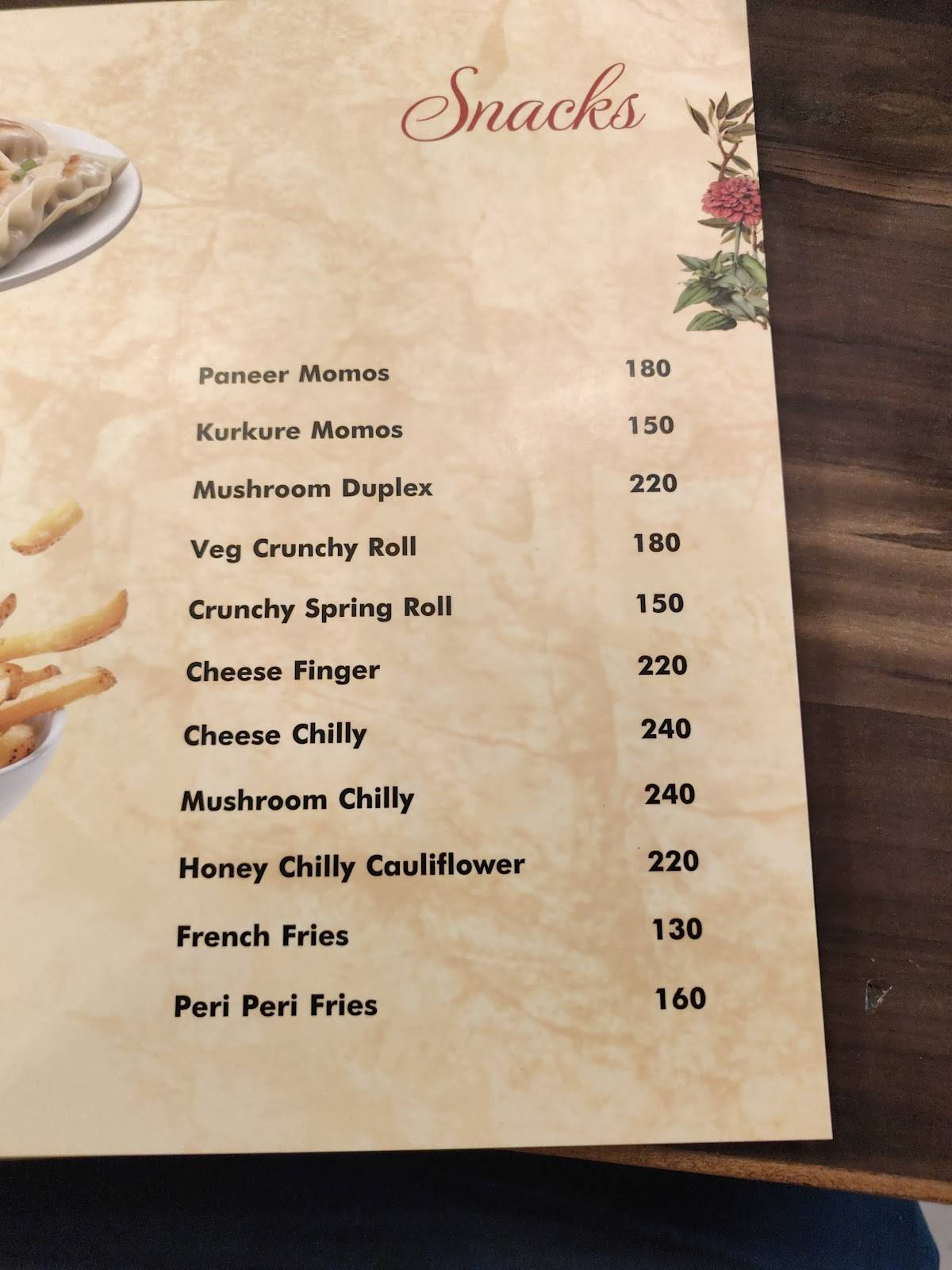 Vohra ji Chaap wale menu