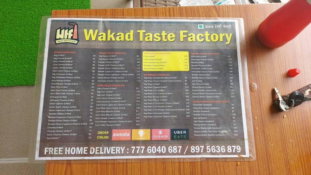 Wakad Taste Factory menu