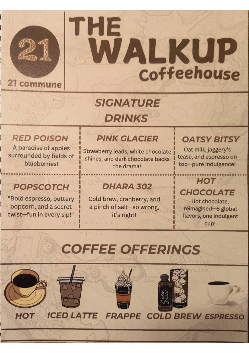 Walkupp CoffeeHouse menu