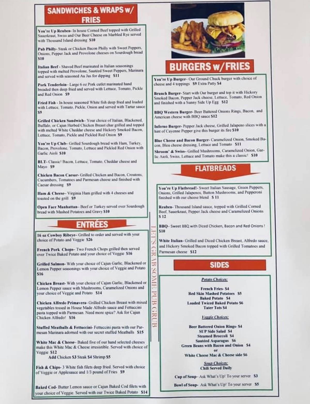 menu-at-what-s-up-pub-grub-fort-wayne
