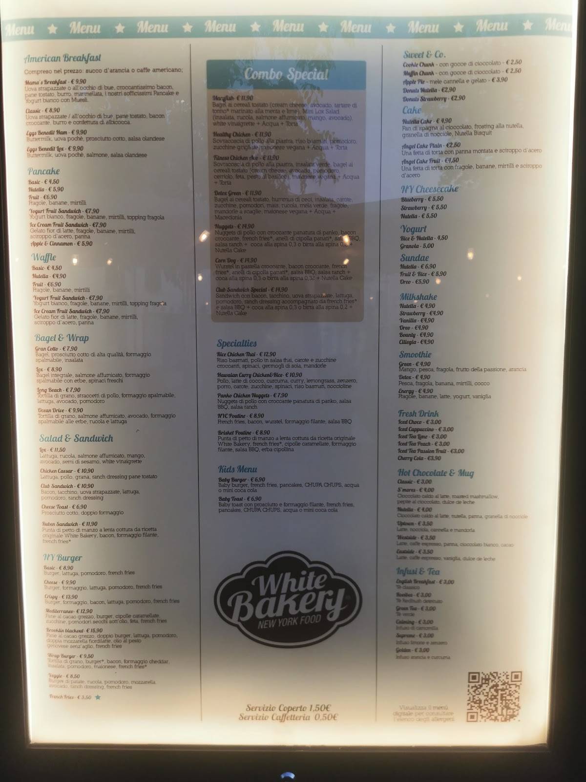 Menu di White bakery 