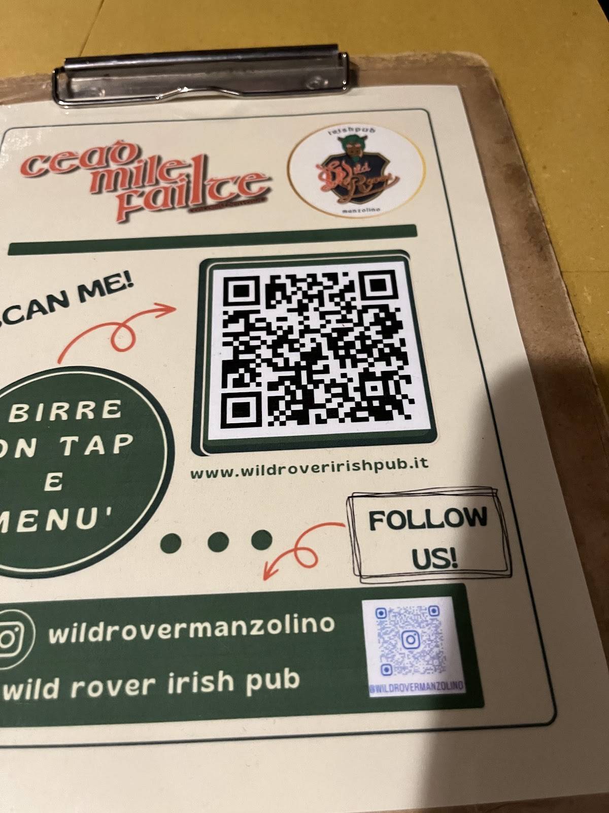 Menu di Wild Rover Irish Pub 