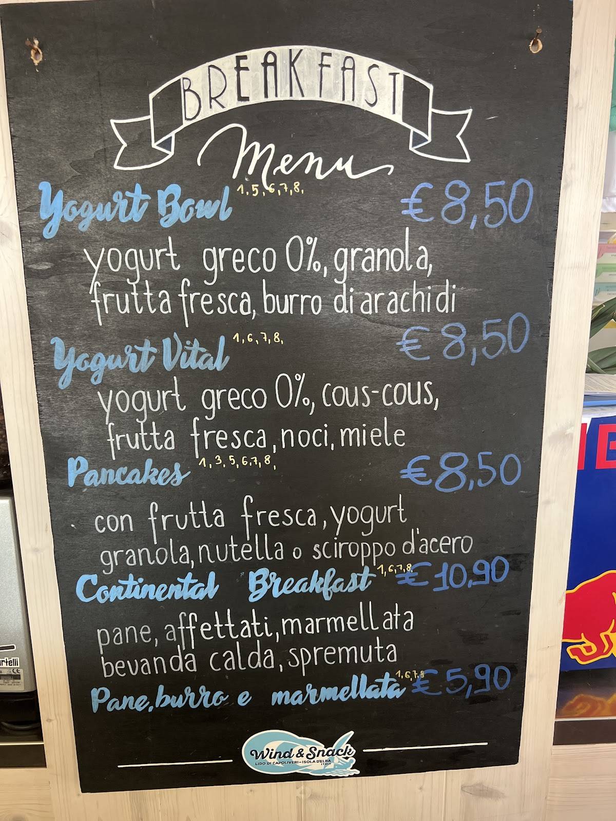 Menu di Wind & Snack 