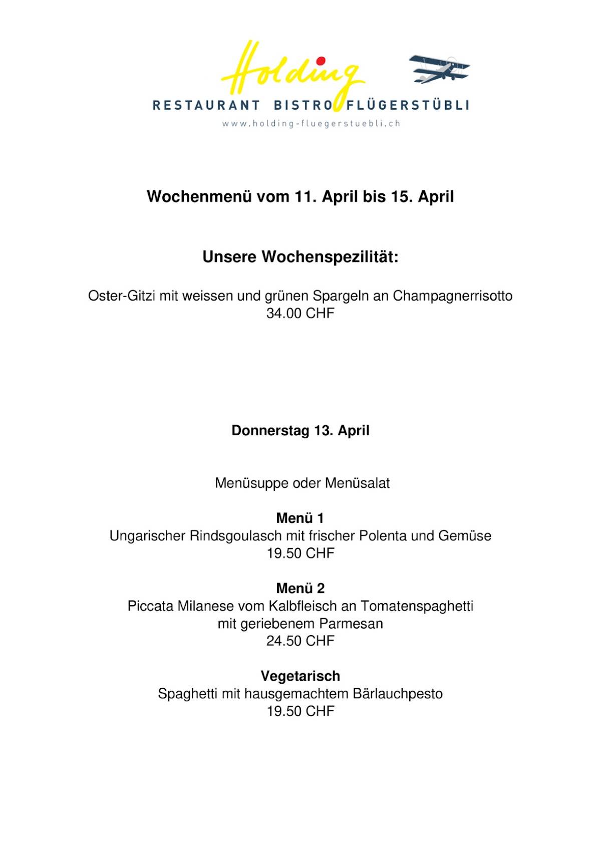 Menu di Wisle Restaurant 