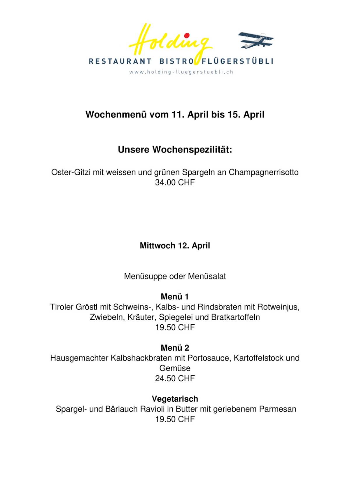 Menu di Wisle Restaurant 