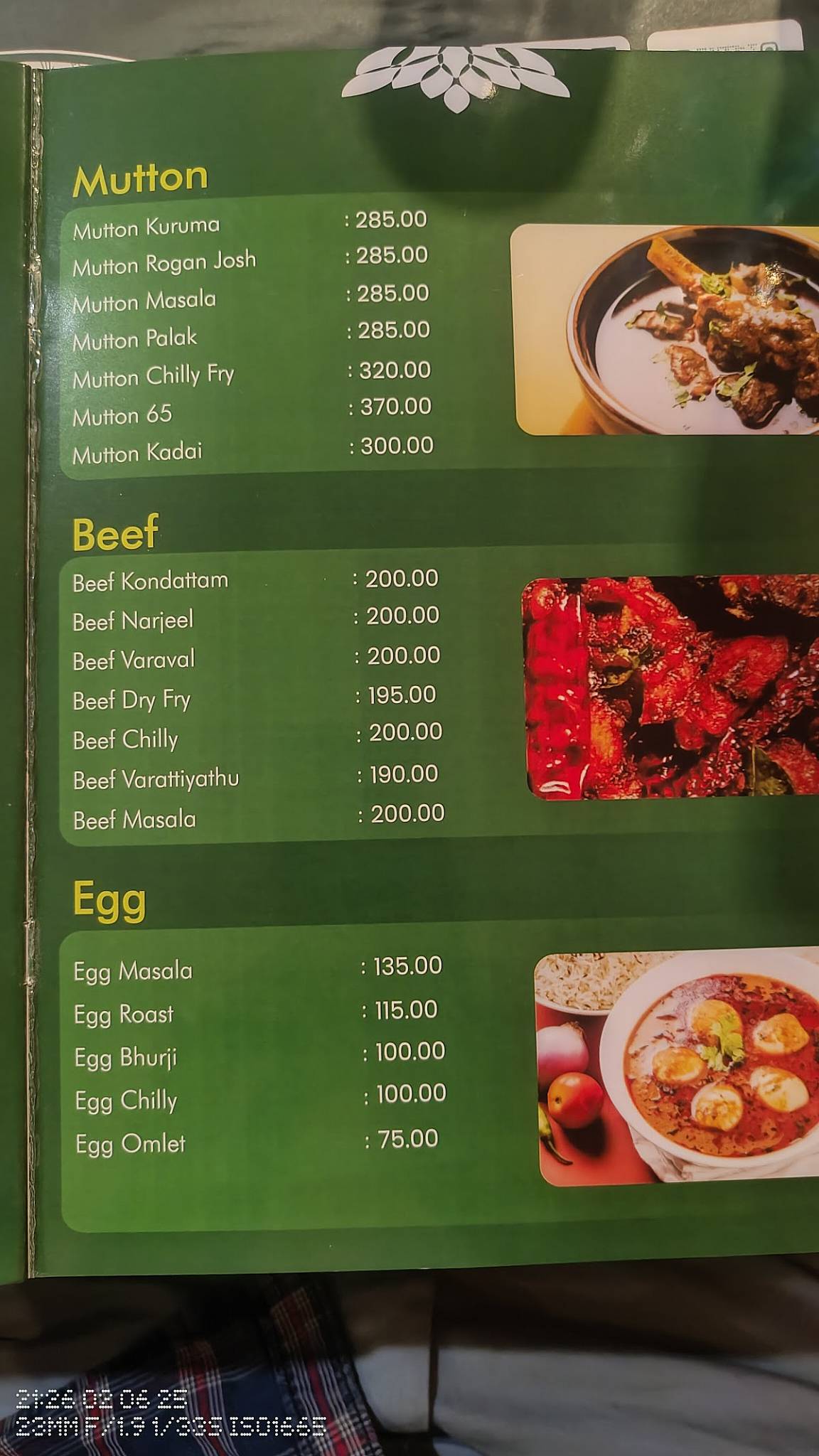 Woodbine Restaurant menu