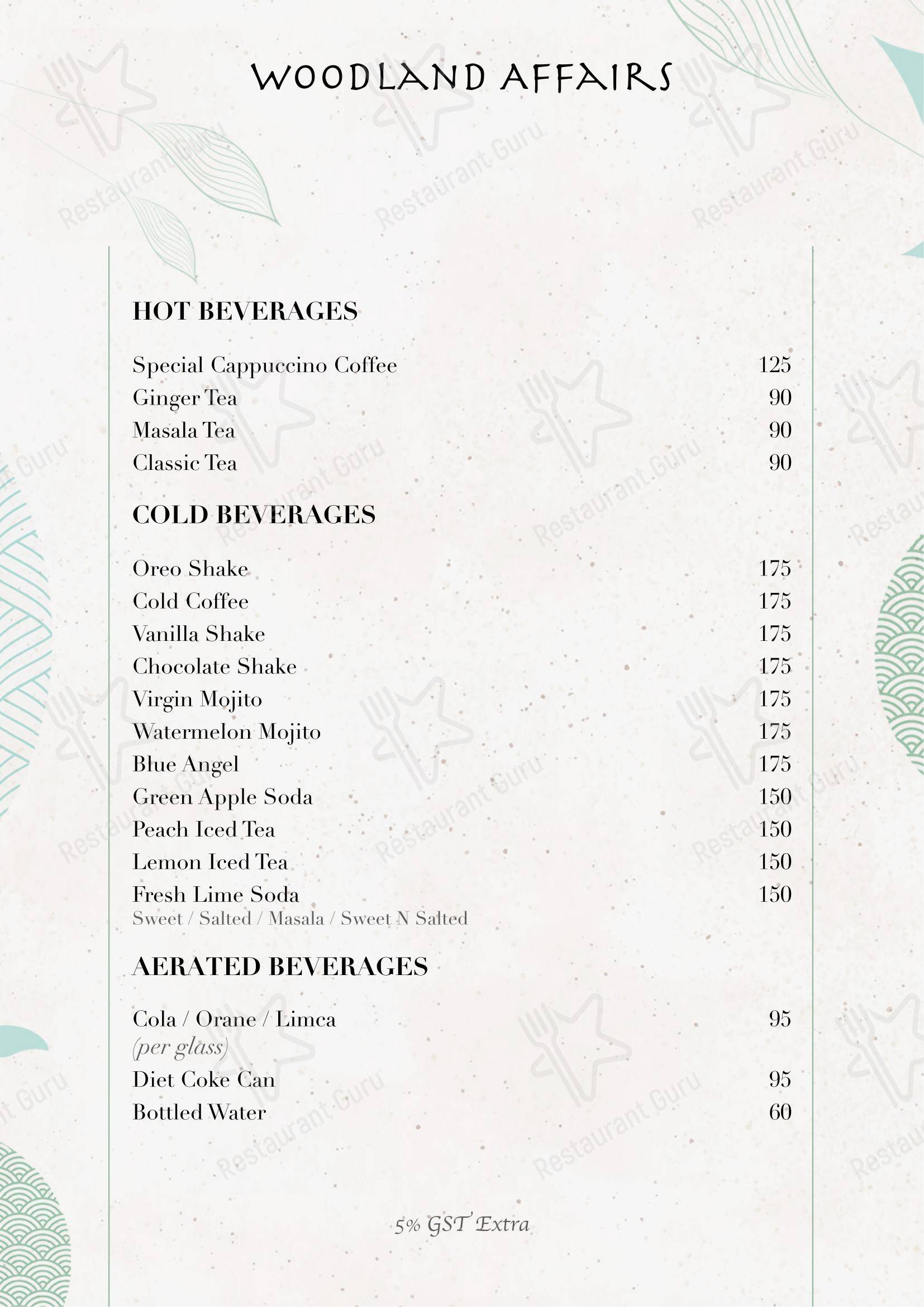 Woodland Affairs - Основное меню