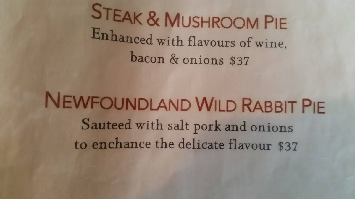 Menu at Woodstock Public House, Paradise