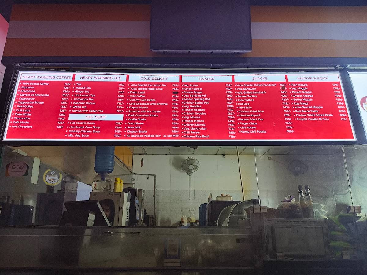 YNCC - YUBA COFFEE CAFE menu