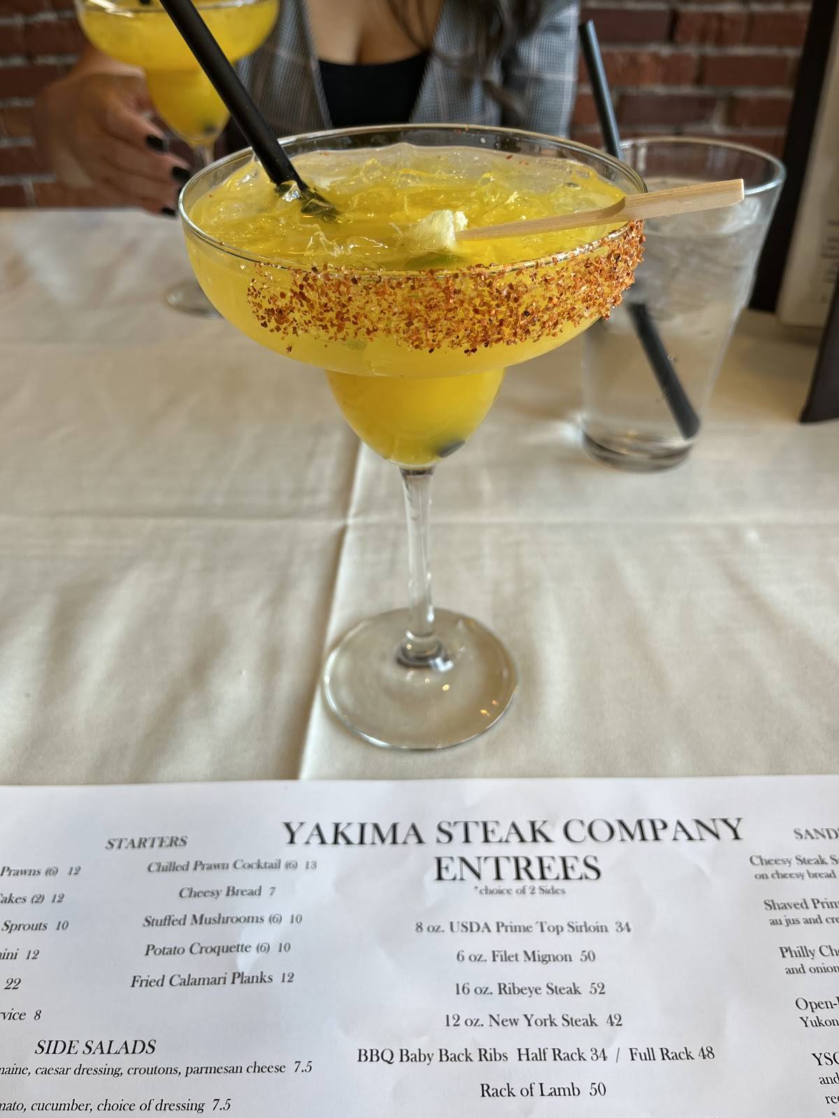 Menu at Yakima Steak Company steakhouse, Yakima