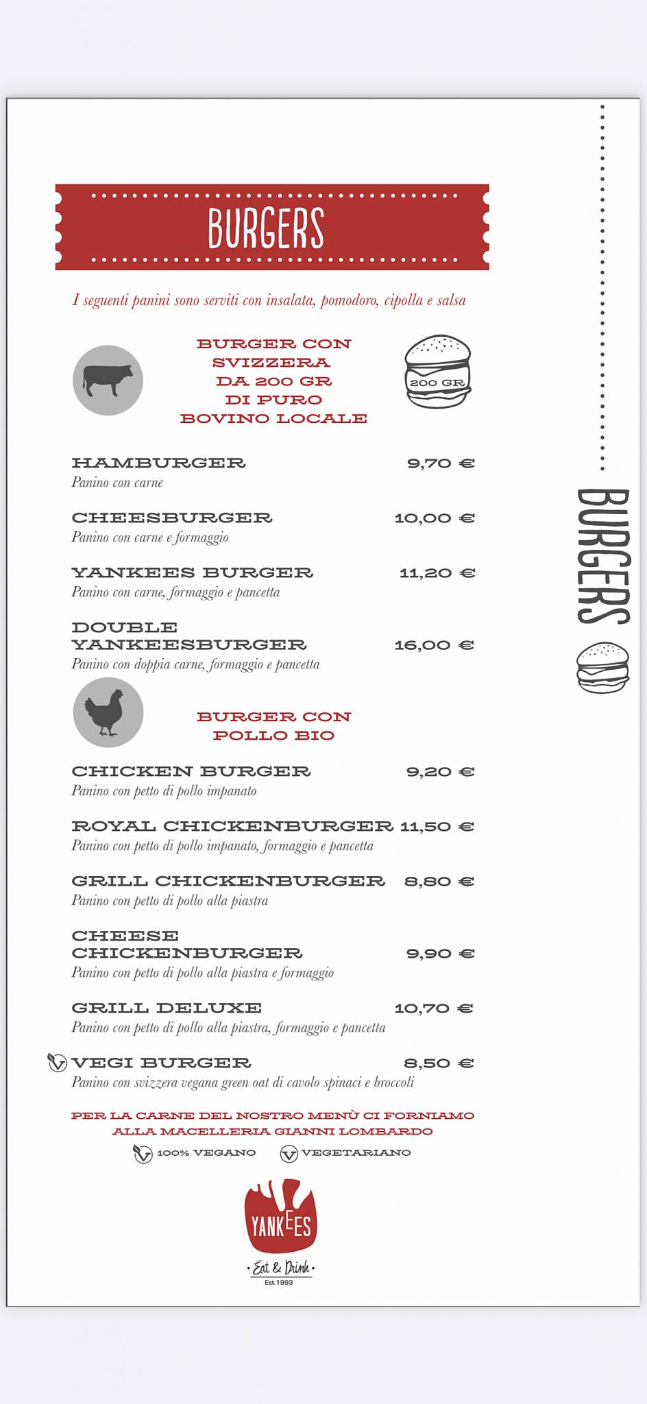 Menu di Yankees 