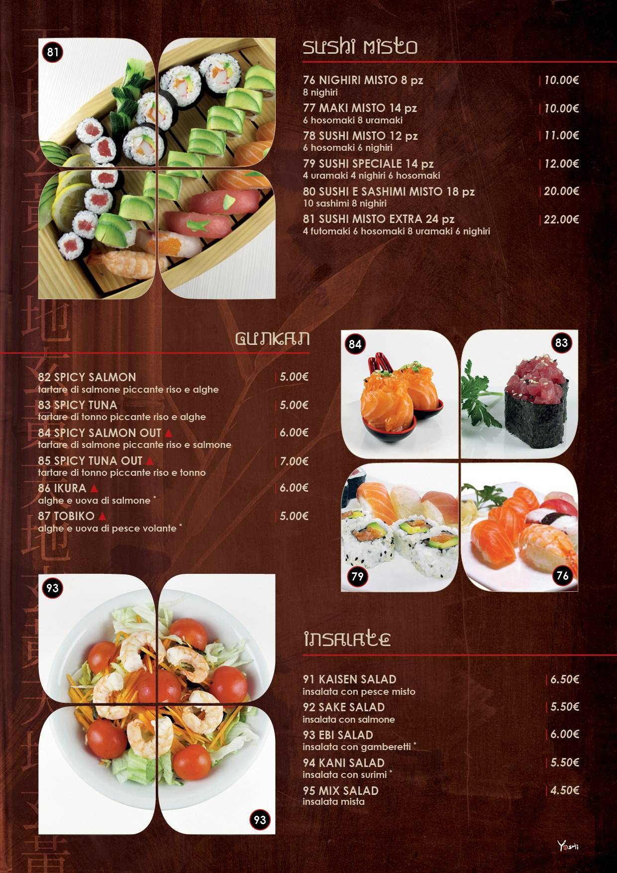 Menu di Yoshi 