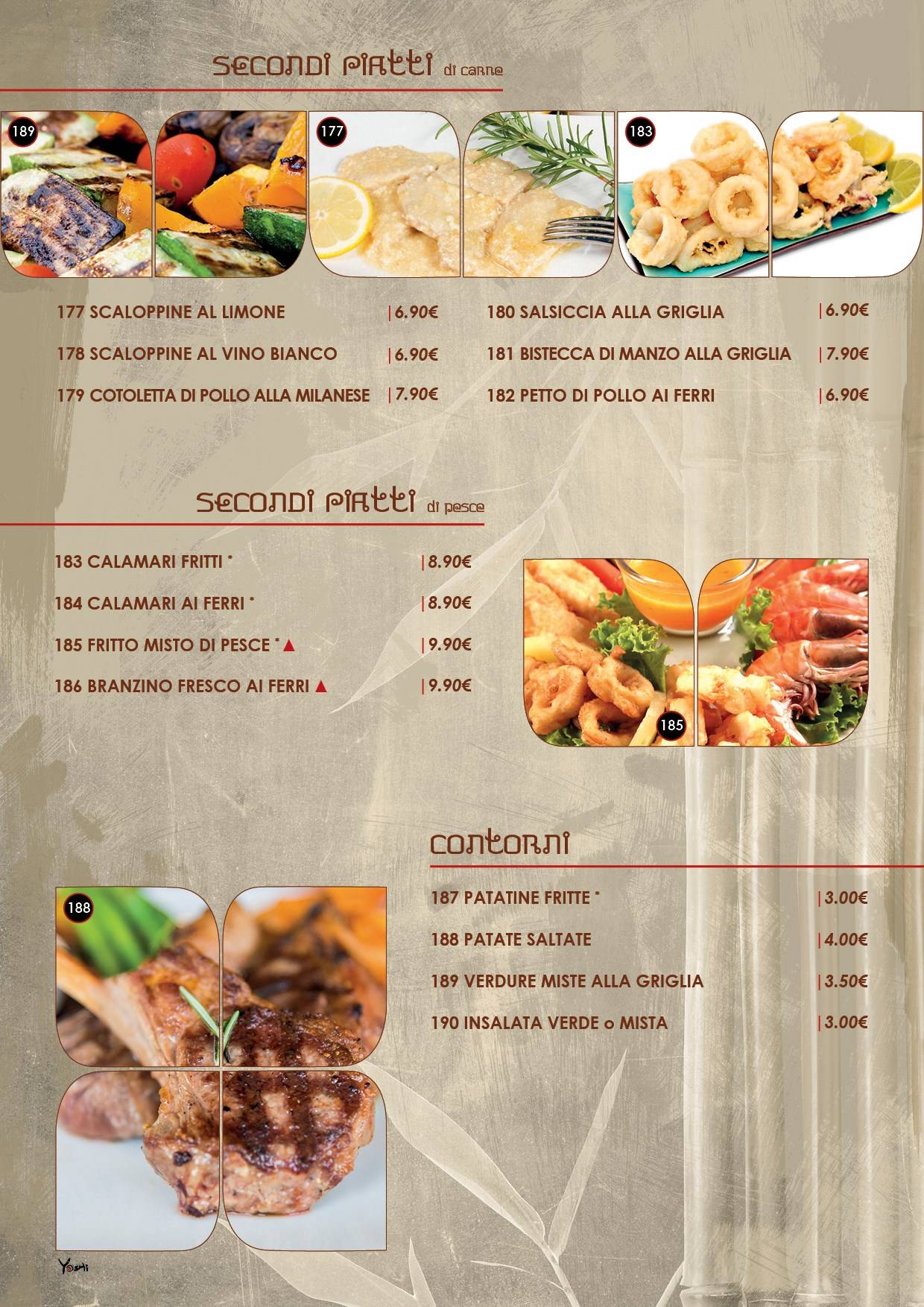 Menu di Yoshi 